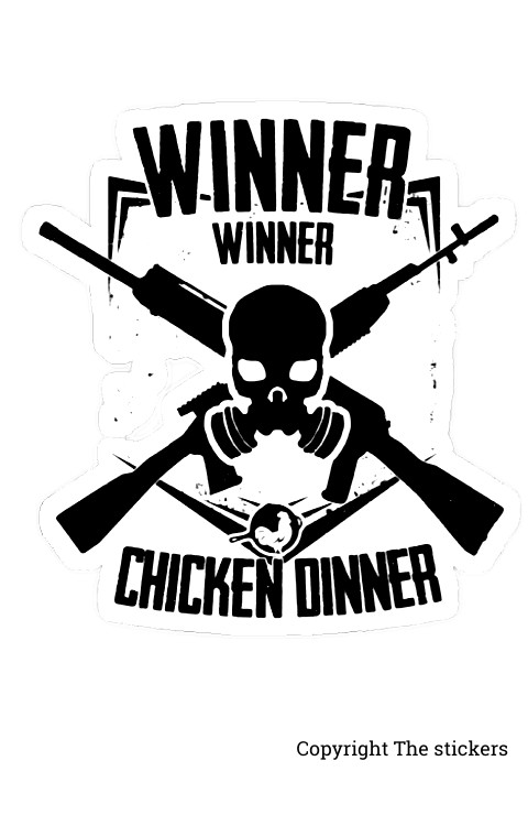 Winner Winner Chicken Dinner PUBG Stickers 2.0 x 3.5inch - The Stickers,pubg,pubg stickers,stickers,vinyl stickers,